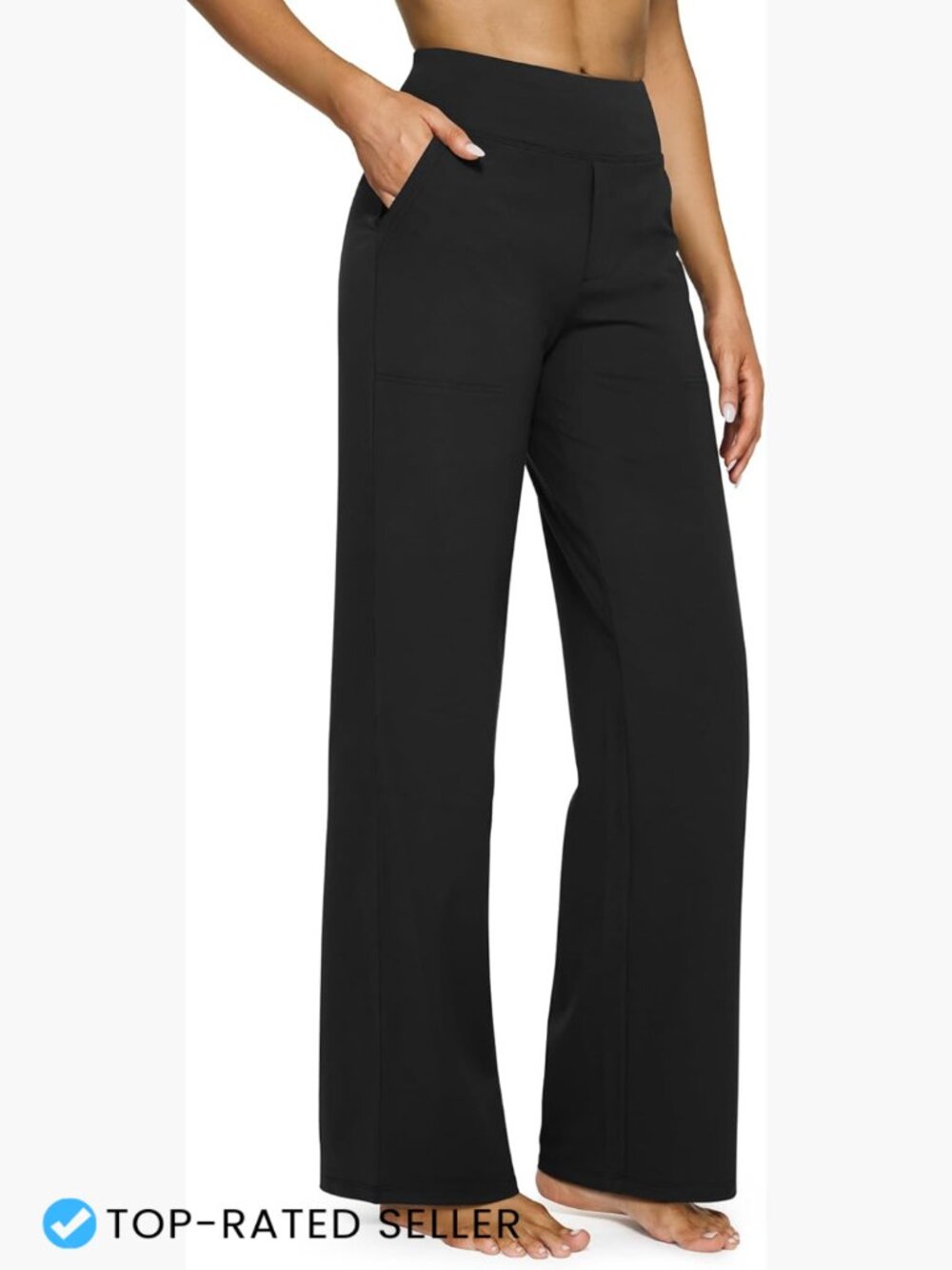 High Waisted Wide Leg Yoga Pants with Pockets Stretchy Lounge